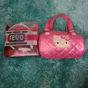 Kids Hello Kitty Purse and Retro Pink Headphones